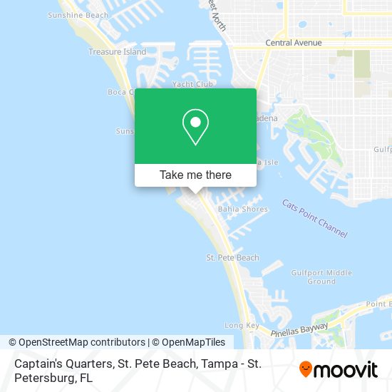 Captain's Quarters, St. Pete Beach map