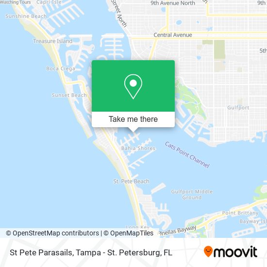 St Pete Parasails map