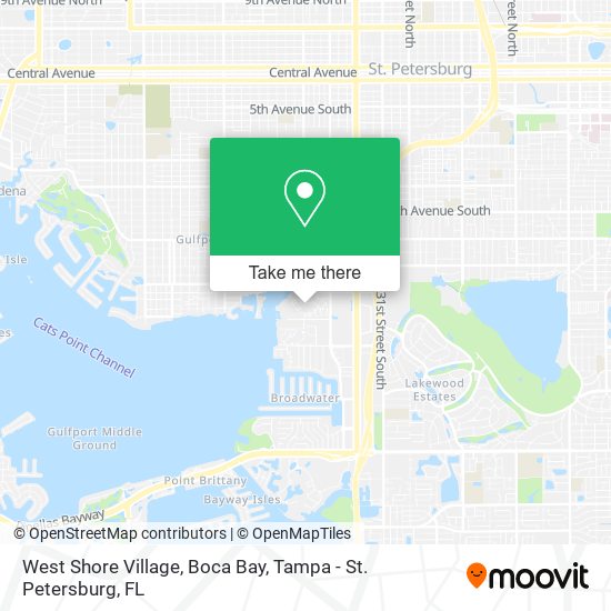 Mapa de West Shore Village, Boca Bay