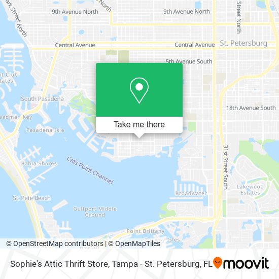 Sophie's Attic Thrift Store map
