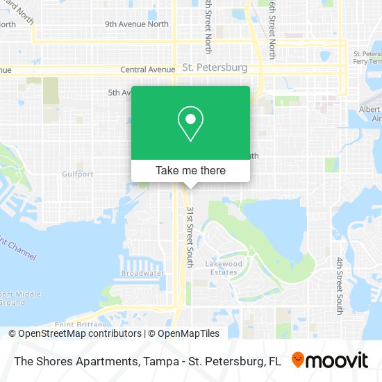 Mapa de The Shores Apartments
