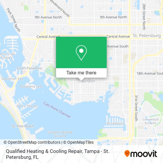 Qualified Heating & Cooling Repair map