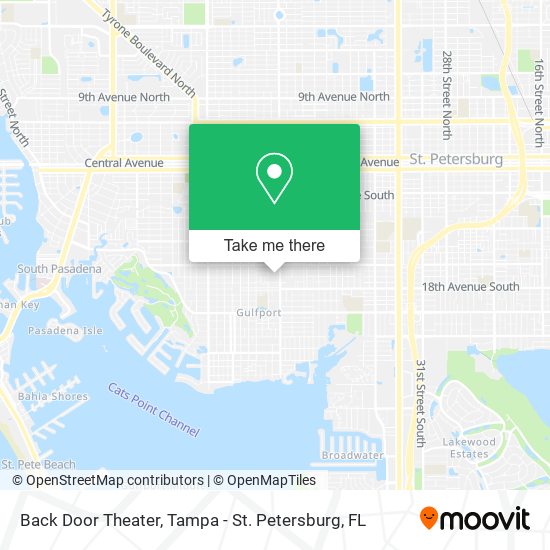 Back Door Theater map