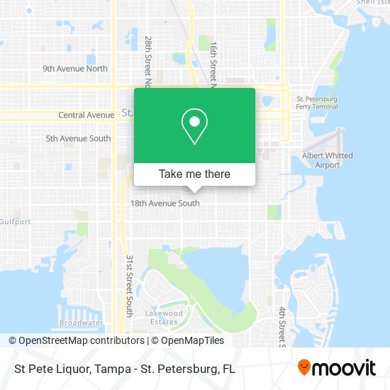 St Pete Liquor map