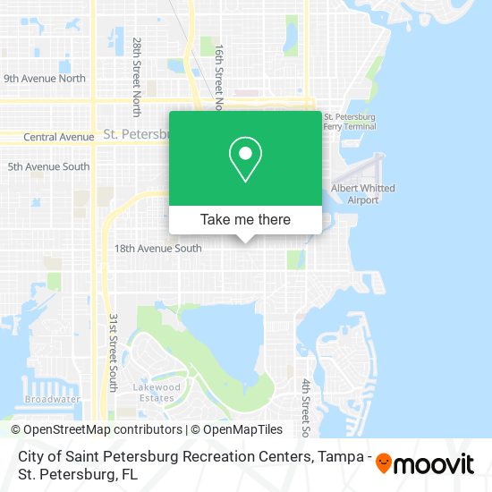 City of Saint Petersburg Recreation Centers map