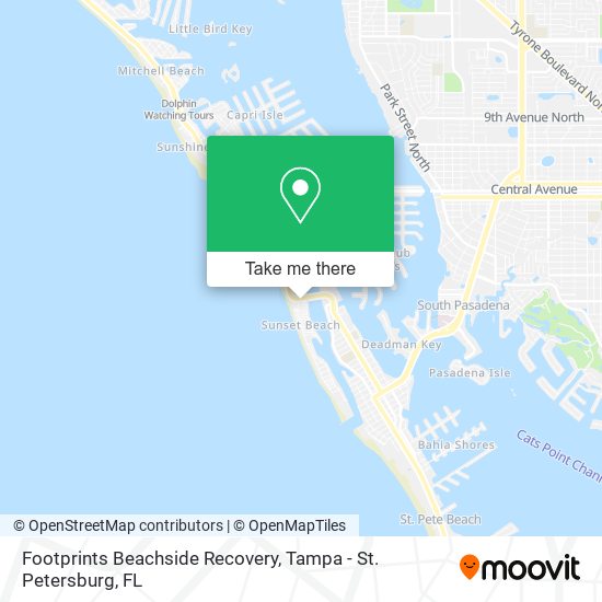 Footprints Beachside Recovery map