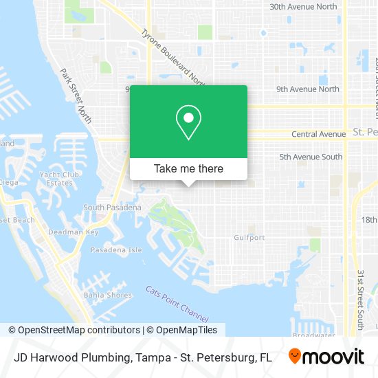 JD Harwood Plumbing map
