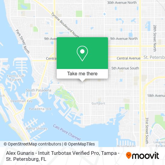 Mapa de Alex Gunaris - Intuit Turbotax Verified Pro