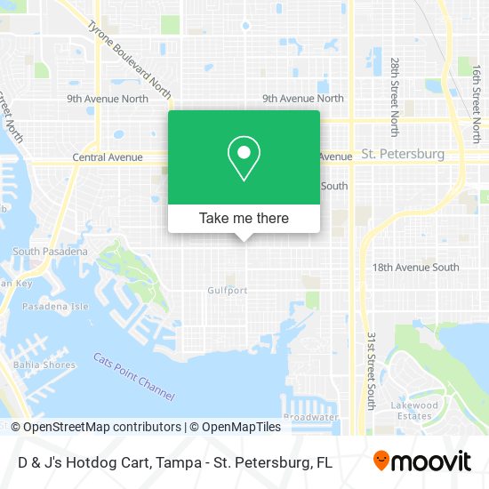 D & J's Hotdog Cart map