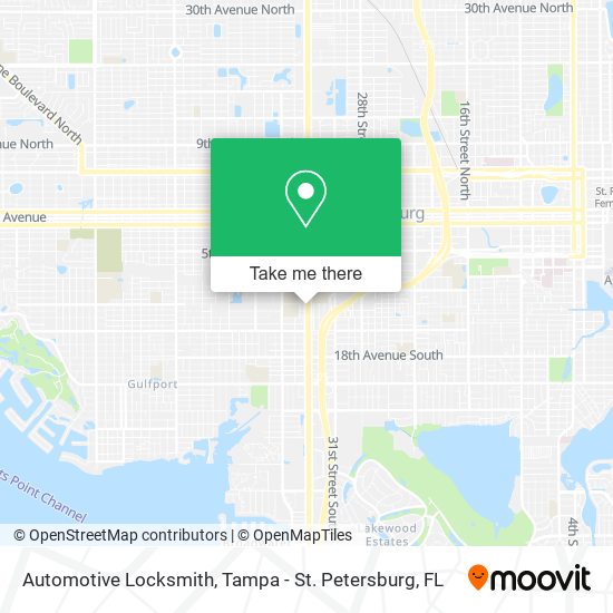 Mapa de Automotive Locksmith