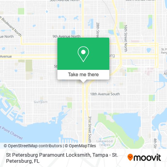 St Petersburg Paramount Locksmith map