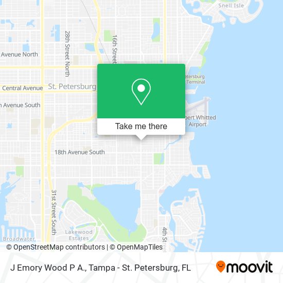 Mapa de J Emory Wood P A.