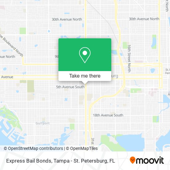 Mapa de Express Bail Bonds
