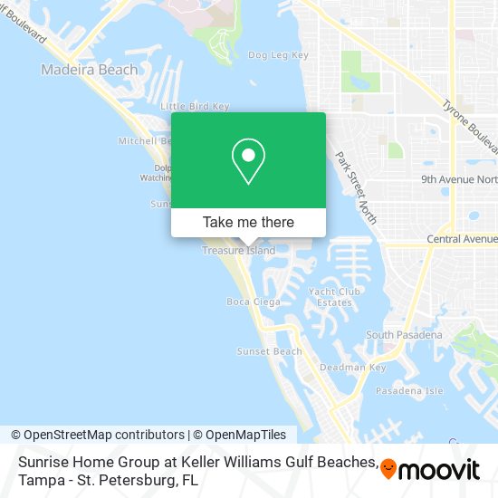 Sunrise Home Group at Keller Williams Gulf Beaches map
