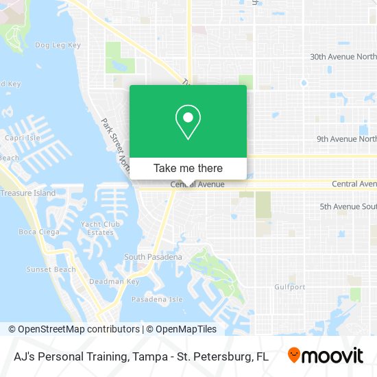 Mapa de AJ's Personal Training