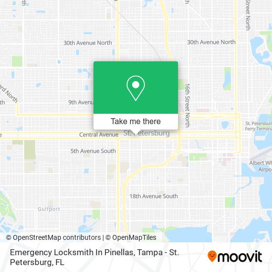 Emergency Locksmith In Pinellas map