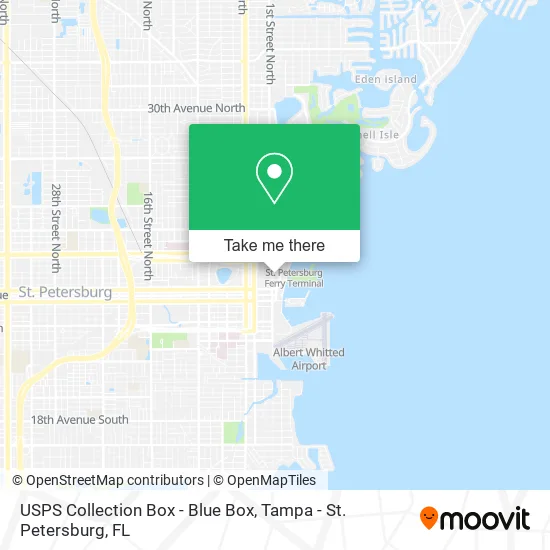USPS Collection Box - Blue Box map