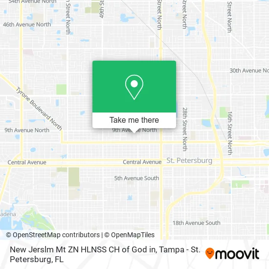 Mapa de New Jerslm Mt ZN HLNSS CH of God in