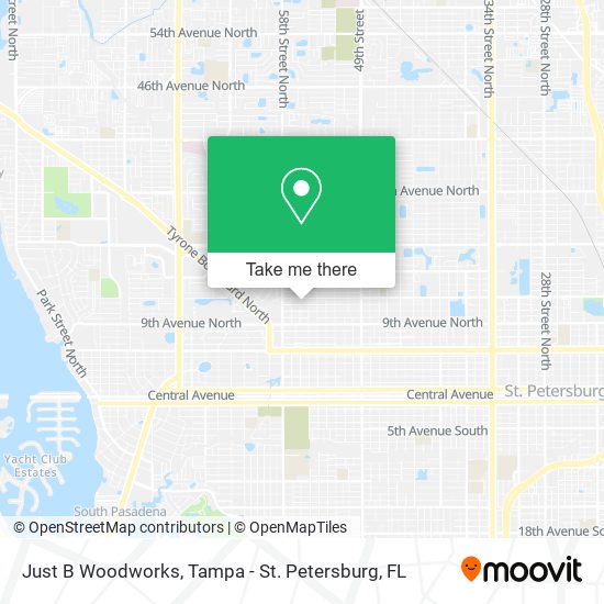 Just B Woodworks map