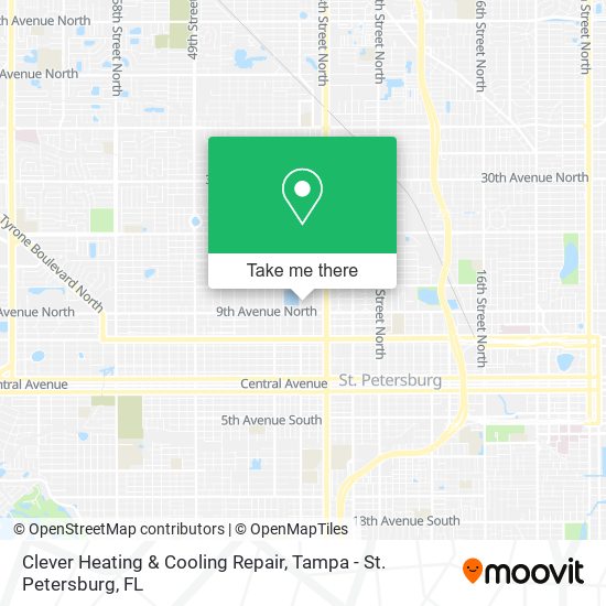 Clever Heating & Cooling Repair map
