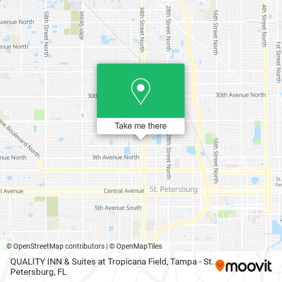 QUALITY INN & Suites at Tropicana Field map