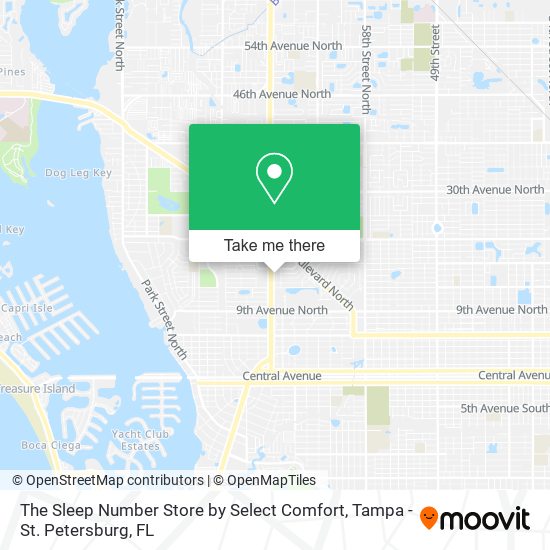 The Sleep Number Store by Select Comfort map