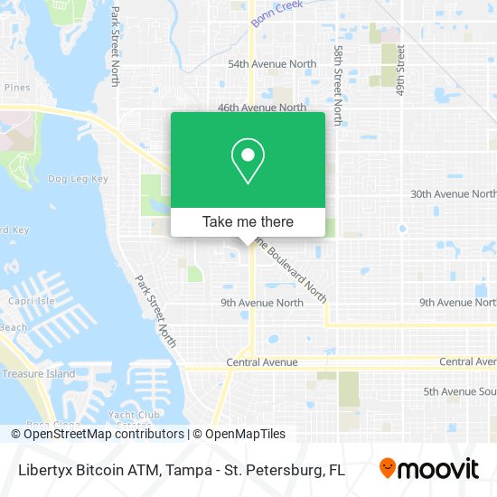 Mapa de Libertyx Bitcoin ATM