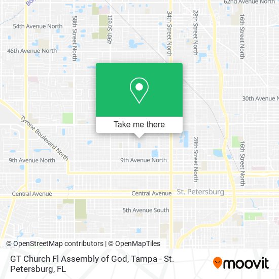 GT Church Fl Assembly of God map