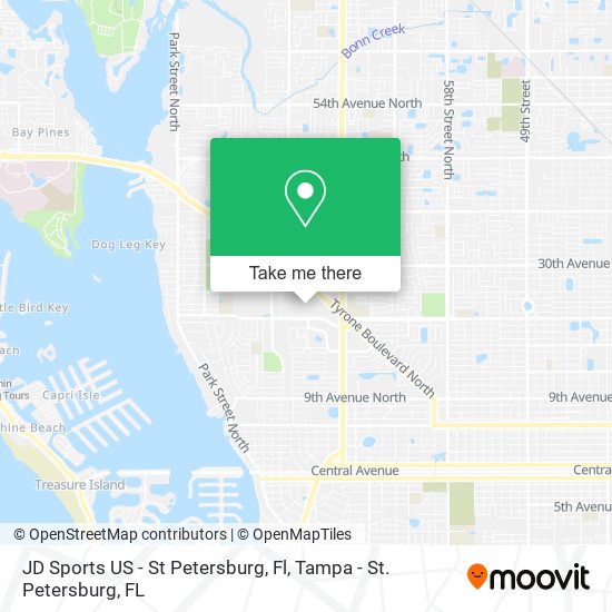 Mapa de JD Sports US - St Petersburg, Fl