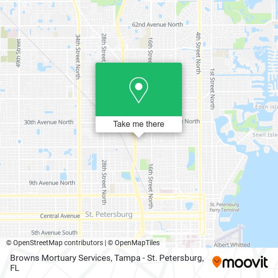 Browns Mortuary Services map