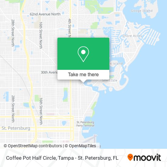 Mapa de Coffee Pot Half Circle