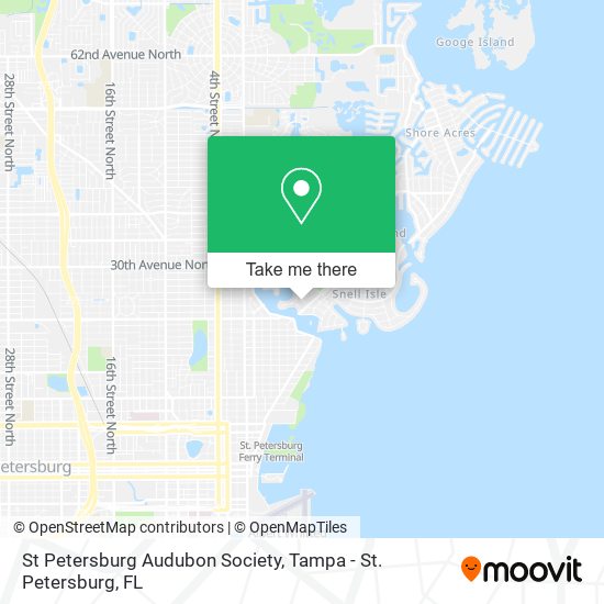 Mapa de St Petersburg Audubon Society