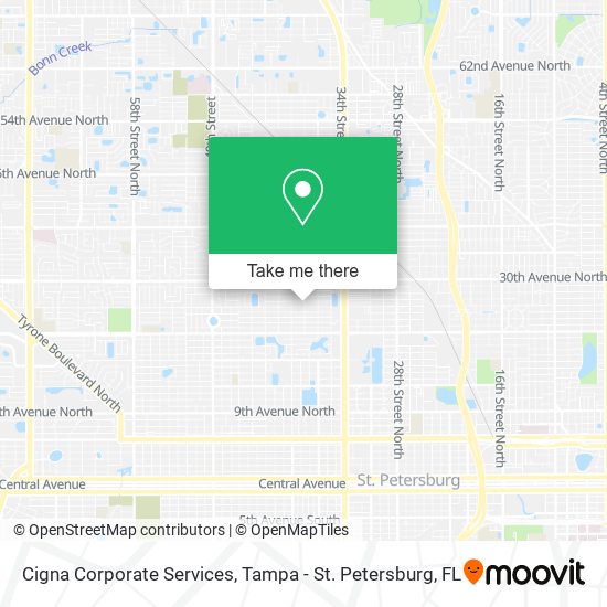 Mapa de Cigna Corporate Services