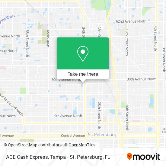 ACE Cash Express map