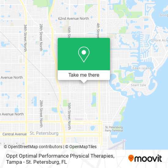 Mapa de Oppt Optimal Performance Physical Therapies