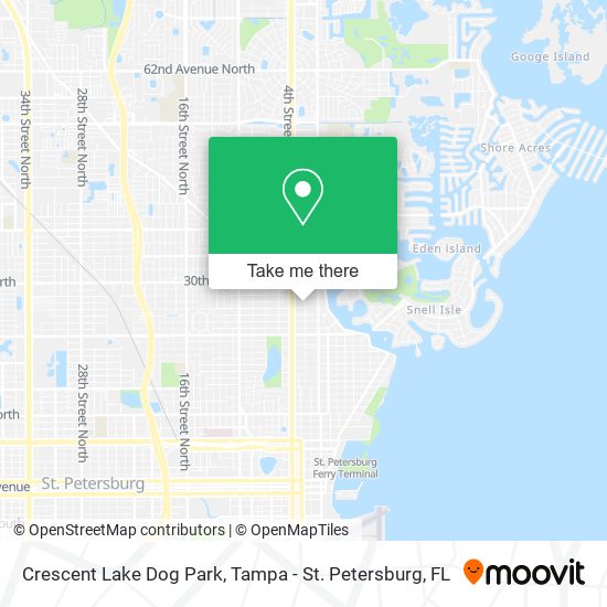 Crescent Lake Dog Park map