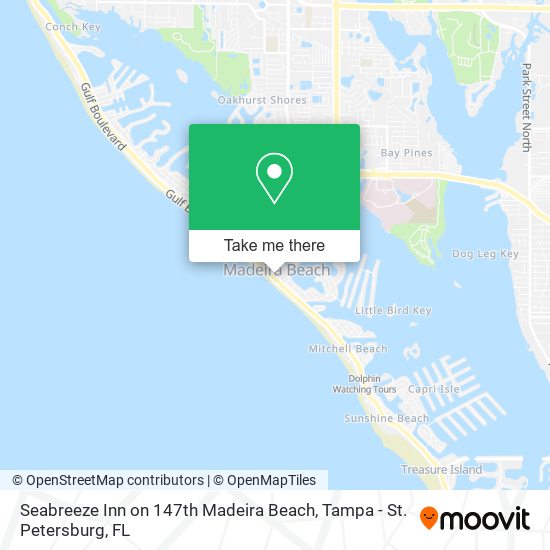 Seabreeze Inn on 147th Madeira Beach map