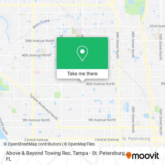 Above & Beyond Towing Rec map