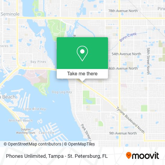 Phones Unlimited map