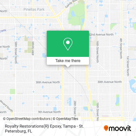 Mapa de Royalty Restorations(R) Epoxy