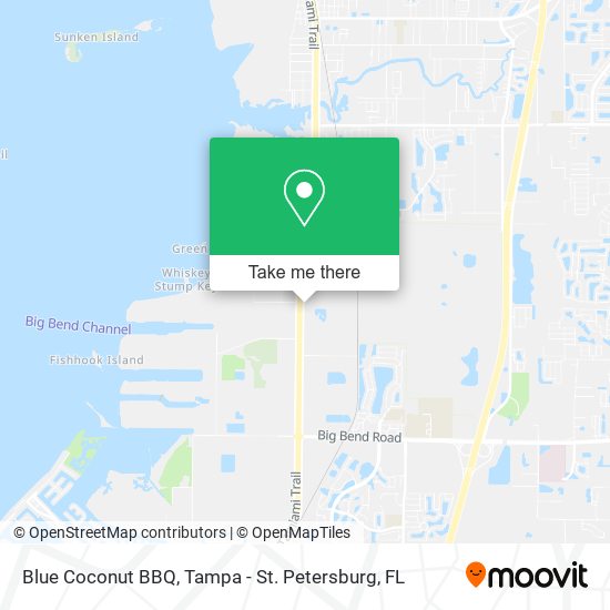 Blue Coconut BBQ map