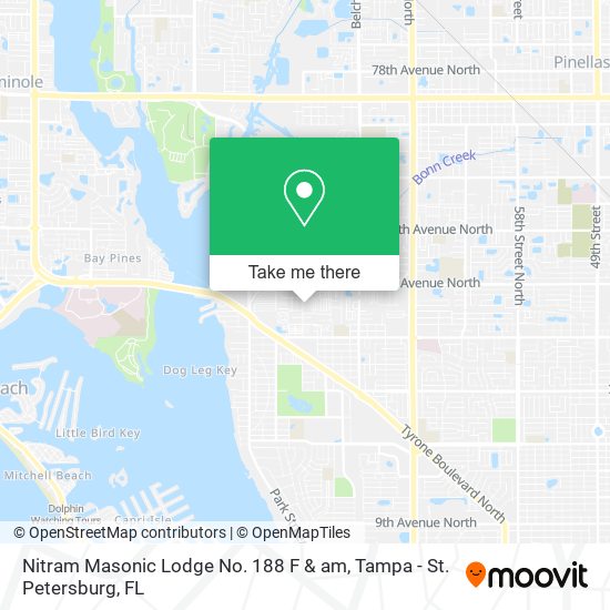 Nitram Masonic Lodge No. 188 F & am map