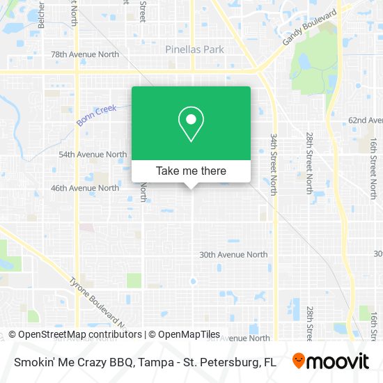 Smokin' Me Crazy BBQ map