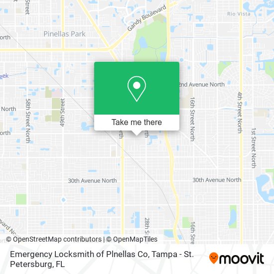 Emergency Locksmith of Plnellas Co map