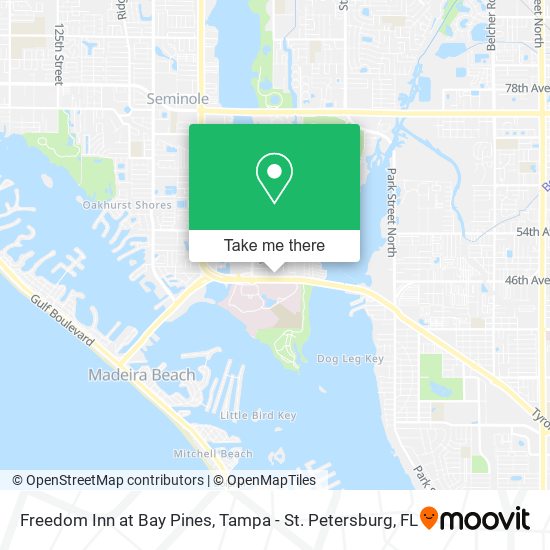 Mapa de Freedom Inn at Bay Pines