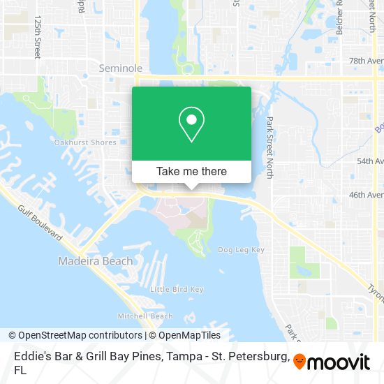 Eddie's Bar & Grill Bay Pines map