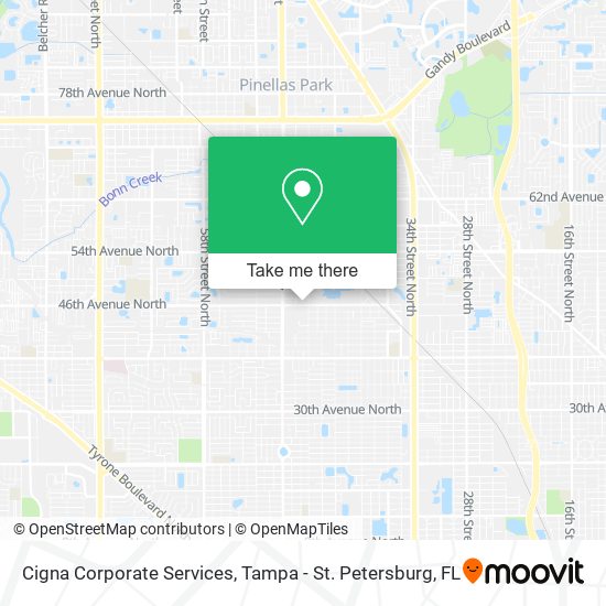 Cigna Corporate Services map