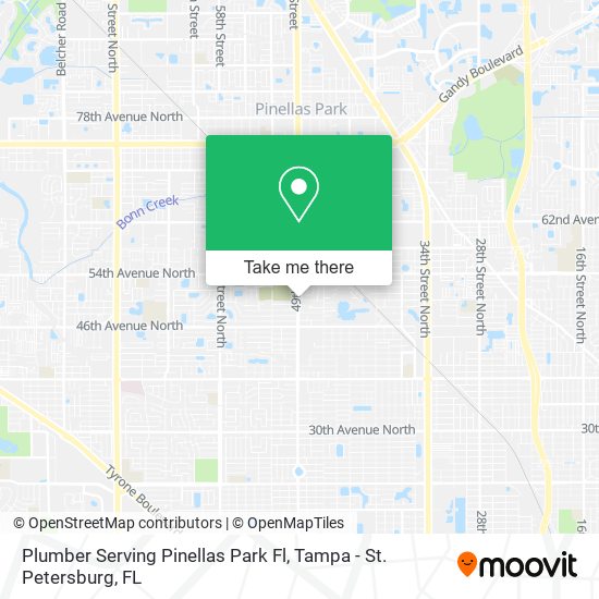 Plumber Serving Pinellas Park Fl map