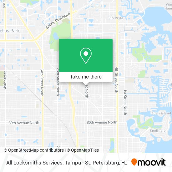All Locksmiths Services map