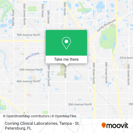 Corning Clinical Laboratories map